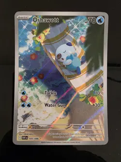 Pokemon TCG Oshawott 105/086 Mint Condition, White Flare Illustration Rare - Image 1