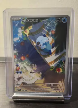 Pokemon TCG Oshawott 105/086 Mint Condition, White Flare Illustration Rare - Image 1