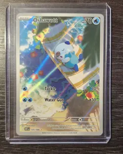 Pokemon TCG Oshawott 105/086 Mint Condition, White Flare Illustration Rare - Image 3