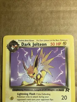 Dark Jolteon Pokemon Card Team Rocket 38/82 MP - Image 3