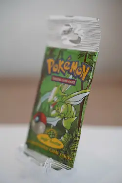 21.30g - Pokemon 1999 Jungle Unlimited Booster Pack Scyther Vintage WOTC - Image 4