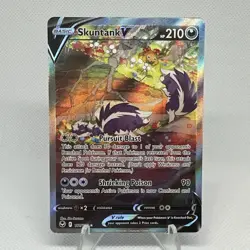 Pokemon TCG Skuntank V Silver Tempest 181/195 Holo Ultra Rare - Image 1