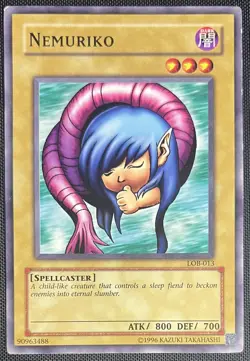 Yu-Gi-Oh Nemuriko LOB-013 Legend Of Blue Eyes White Dragon Unlimited EN Vintage - Image 1