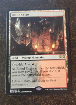 1x Blood Crypt rare shockland card - Ravnica Allegiance - NM/VG - Image 1