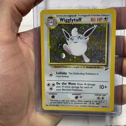 Pokemon Card Wigglytuff Base Set 2 19/130 Holo Rare Pokemon Vintage WOTC TCG LP - Image 1
