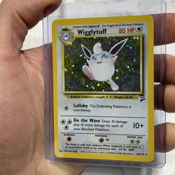 Pokemon Card Wigglytuff Base Set 2 19/130 Holo Rare Pokemon Vintage WOTC TCG LP - Image 2