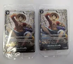 Monkey.D.Luffy Promo Card P-075 One Piece Tin Set 02 ENGLISH SEALED NEW x 2 - Image 1