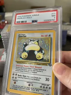 Pokemon TCG Snorlax 11/64 Jungle Holo Rare WOTC PSA 7 NM Near Mint Vintage - Image 3