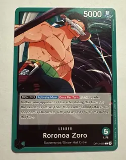 Roronoa Zoro Green OP12 Complete Deck - One Piece TCG Ready To Play - Image 1