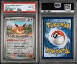 Eevee Prismatic Evolutions 074 Pokemon Day 2025 Stamped Promo PSA 10 Gem Mint - Image 1