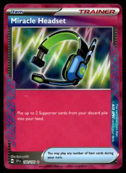 MIRACLE HEADSET 183/191 ACE SPEC RARE SURGING SPARKS POKEMON - Image 1