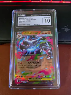 CGC GEM MINT 10 - Mega Charizard X ex 013/094 Pokemon Phantasmal Flames Japanese - Image 1