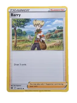 New: 2022 Pokemon TCG Barry 130 Swsh09: Brilliant Stars Regular Uncommon - Image 1
