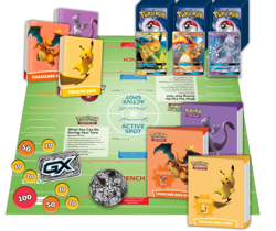 POKEMON TCG: BATTLE ACADEMY BOX 2020 PIKACHU MEWTWO CHARIZARD Open Box New - Image 2