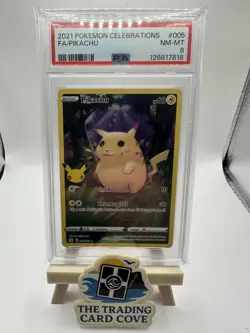 Pokemon Pikachu TCG Holo Rare Card Celebrations 005/025 PSA 8 - Image 1