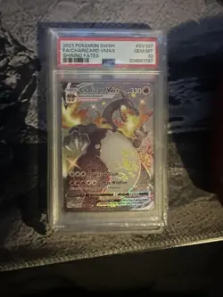2021 Pokemon SWSH Shining Fates: #SV107 Fa/Charizard Vmax PSA 10 GEM MINT - Image 1