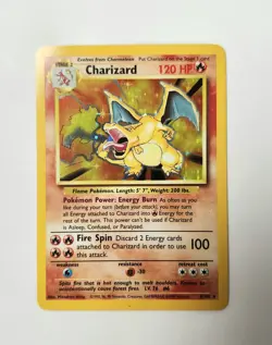 Pokemon TCG 99 Charizard 4/102 Base Set Holo Unlimited Rare Vintage - Image 1