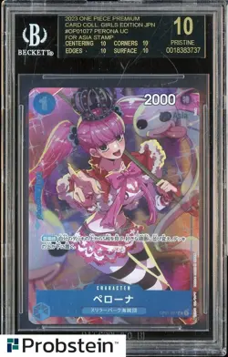 2023 One Piece Premium Coll Girl's Ed Perona Asia Stamp JPN BGS 10 BLACK LABEL - Image 1