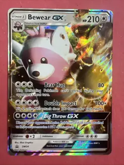 Bewear GX Black Star Promo Pokemon TCG SM34 Holo Rare - Image 1