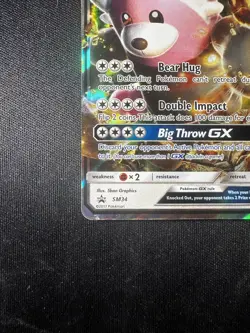 Bewear GX SM34 Black Star Promo Sun And Moon Full Art Pokemon TCG - Image 5