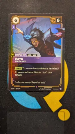 Kayn - Unleashed - OGN 189/298 Rare Riftbound League of Legends - Image 1