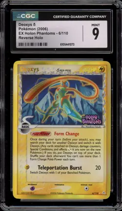 Pokemon Deoxys EX Holon Phantoms Reverse Holo Rare #6 CGC 9 Mint - Image 1