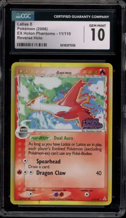 Pokemon Latias EX Holon Phantoms Reverse Holo Rare #11 CGC 10 Gem Mint - Image 1