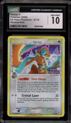 Pokemon Deoxys EX Holon Phantoms Reverse Holo Rare #5 CGC 10 Gem Mint - Image 1