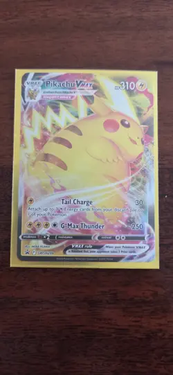 🔥 Pokemon Pikachu VMAX Sword & Shield Black Star Promo SWSH286 Full Art HOLO - Image 2