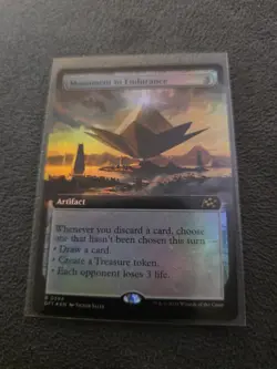 Monument to Endurance FOIL EXTENDED ART Aetherdrift Magic MTG NM R 0394 - Image 1