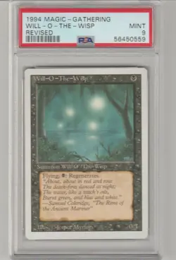 MTG Edition Revised 1994 Will-O-The-Wisp PSA 9 Mint Magic The Gathering WOTC - Image 1