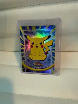 1999 Topps Pokemon TV Animation Edition Series 1 Rainbow Foil #25 Pikachu Holo - Image 1