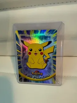 1999 Topps Pokemon TV Animation Edition Series 1 Rainbow Foil #25 Pikachu Holo - Image 2
