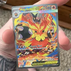 Pokemon Mega Emboar EX SIR Holo Card 273/217 ASC Set English Standard - Image 1