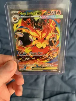 Pokemon Mega Emboar EX SIR Holo Card 273/217 ASC Set English Standard - Image 2