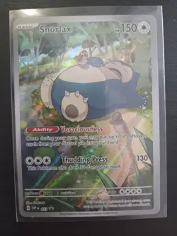Pokemon TCG Snorlax ETB Promo Scarlet & Violet 151 Black Star Holo Card #051 - Image 1