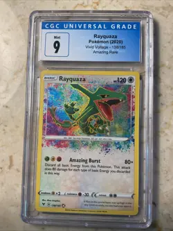 Rayquaza 138 Vivid Voltage Pokemon Amazing Rare CGC 9 MINT - Image 1