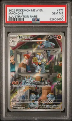Machoke Illustration Rare Scarlet & Violet 151 177/165 Pokemon 2023 PSA 10 - Image 1