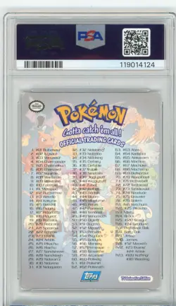 PSA Signed Rodger Parsons Pokemon Checklist 1999 Topps TV Animation Ed (Crease) - Image 2
