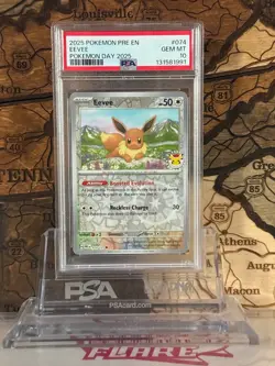 Eevee - (Pokemon Day 2025) (Reverse Cosmos Holo) 074/131 Miscellaneous PSA 10 - Image 1
