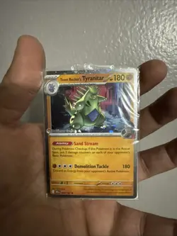 Pokemon Center Team Rocket's Tyranitar 096/182 Destined Rivals Promo Sealed - Image 1