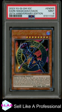 DARK MAGICIAN OF CHAOS YUGIOH EN065 2023 INVASION/CHAOS IOC 25TH ANN. ENG PSA 9 - Image 1