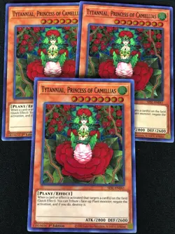 YUGIOH TYTANNIAL PRINCESS OF CAMELLIAS SESL-EN041 1ST SUPER X3 (NM) - Image 1