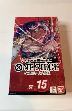 ONE PIECE TCG Edward Newgate (RED) STARTER DECK (ST-15) Brand New With PRB Pack! - Image 1