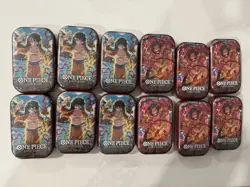 🔥One Piece Mini 12 Tin Pack Set Vol 1 TS-01 Op-10 - 6 Of Each Art - 24 Pack Lot 810059788787 - Image 1