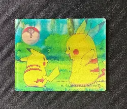 Pokemon Japanese Meiji Super Change Lenticular 3D Card #4 Pikachu - Image 1