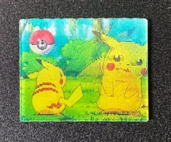 Pokemon Japanese Meiji Super Change Lenticular 3D Card #4 Pikachu - Image 2