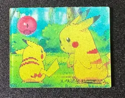 Pokemon Japanese Meiji Super Change Lenticular 3D Card #4 Pikachu - Image 3