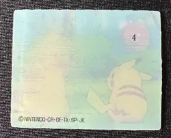 Pokemon Japanese Meiji Super Change Lenticular 3D Card #4 Pikachu - Image 4