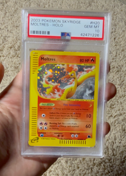 2003 Pokemon Skyridge H20 Moltres Holo Card PSA 10 GEM MINT Trusted Seller SWIRL - Image 2